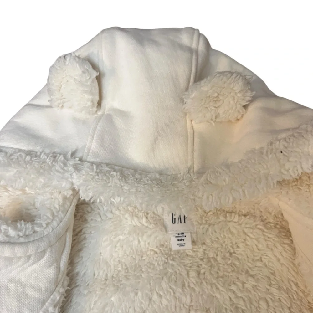 𝅺Baby Gap|Logo CozySherpa Hoodie- Size 12-18months